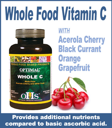 Optimal Whole C - Vitamin C bottle with fruit